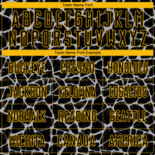Load image into Gallery viewer, Custom Black Gray-Gold Abstract Network Splash Sublimation Soccer Uniform Jersey
