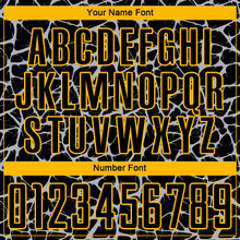 Load image into Gallery viewer, Custom Black Gray-Gold Abstract Network Splash Sublimation Soccer Uniform Jersey
