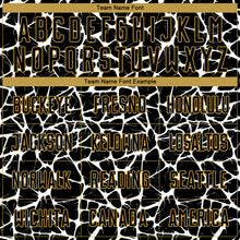 Load image into Gallery viewer, Custom Black White-Old Gold Abstract Network Splash Sublimation Soccer Uniform Jersey
