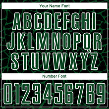Load image into Gallery viewer, Custom Black Green-White Abstract Network Splash Sublimation Soccer Uniform Jersey
