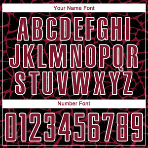 Custom Black Crimson-White Abstract Network Splash Sublimation Soccer Uniform Jersey