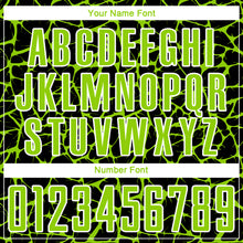 Load image into Gallery viewer, Custom Black Neon Green-White Abstract Network Splash Sublimation Soccer Uniform Jersey
