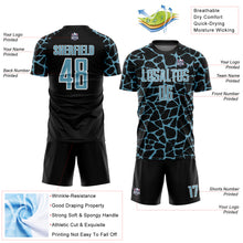 Load image into Gallery viewer, Custom Black Shadow Blue-White Abstract Network Splash Sublimation Soccer Uniform Jersey
