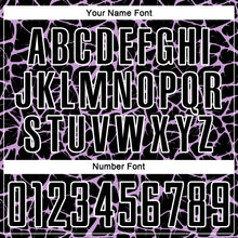 Load image into Gallery viewer, Custom Black Light Purple-White Abstract Network Splash Sublimation Soccer Uniform Jersey

