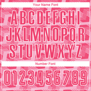Custom Neon Pink Light Pink-White Line Sublimation Soccer Uniform Jersey