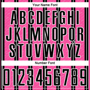 Custom Black Pink-White Line Sublimation Soccer Uniform Jersey