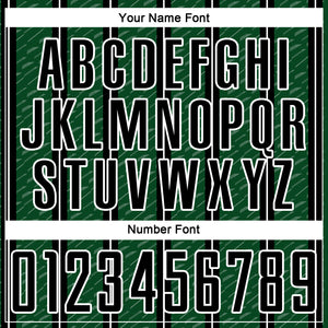 Custom Black Green-White Line Sublimation Soccer Uniform Jersey