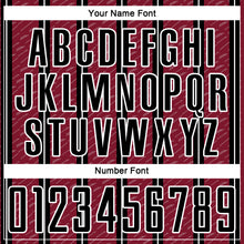 Load image into Gallery viewer, Custom Black Crimson-White Line Sublimation Soccer Uniform Jersey
