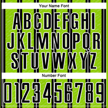 Load image into Gallery viewer, Custom Black Neon Green-White Line Sublimation Soccer Uniform Jersey
