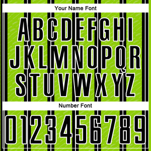 Custom Black Neon Green-White Line Sublimation Soccer Uniform Jersey