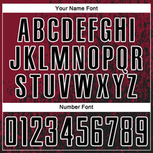 Load image into Gallery viewer, Custom Crimson Black-White Abstract Fragment Art Sublimation Soccer Uniform Jersey
