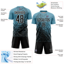 Load image into Gallery viewer, Custom Shadow Blue Black-White Abstract Fragment Art Sublimation Soccer Uniform Jersey
