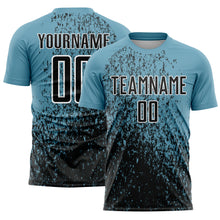 Load image into Gallery viewer, Custom Shadow Blue Black-White Abstract Fragment Art Sublimation Soccer Uniform Jersey
