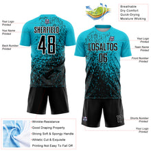 Load image into Gallery viewer, Custom Lakes Blue Black-White Abstract Fragment Art Sublimation Soccer Uniform Jersey
