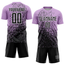 Load image into Gallery viewer, Custom Light Purple Black-White Abstract Fragment Art Sublimation Soccer Uniform Jersey
