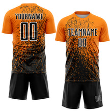 Load image into Gallery viewer, Custom Bay Orange Black-White Abstract Fragment Art Sublimation Soccer Uniform Jersey
