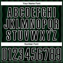 Load image into Gallery viewer, Custom Black Green-White Geometric Shape Sublimation Soccer Uniform Jersey
