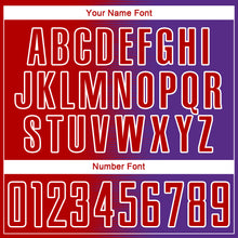 Load image into Gallery viewer, Custom Red Purple-White Gradient Line Sublimation Soccer Uniform Jersey
