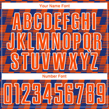 Load image into Gallery viewer, Custom Royal Orange-White Line Sublimation Soccer Uniform Jersey
