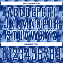 Load image into Gallery viewer, Custom Royal Light Blue-White Line Sublimation Soccer Uniform Jersey

