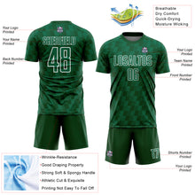 Load image into Gallery viewer, Custom Kelly Green Green-White Line Sublimation Soccer Uniform Jersey
