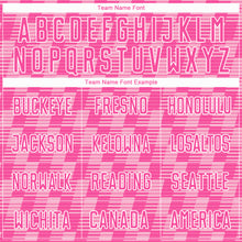 Load image into Gallery viewer, Custom Pink Light Pink-White Line Sublimation Soccer Uniform Jersey
