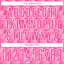 Load image into Gallery viewer, Custom Pink Light Pink-White Line Sublimation Soccer Uniform Jersey
