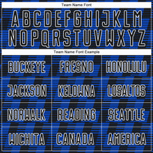 Load image into Gallery viewer, Custom Black Thunder Blue-White Line Sublimation Soccer Uniform Jersey
