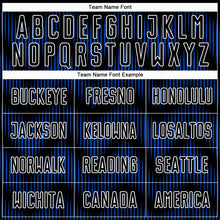 Load image into Gallery viewer, Custom Black Thunder Blue-White Line Sublimation Soccer Uniform Jersey
