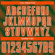 Load image into Gallery viewer, Custom Green Orange-White Line Sublimation Soccer Uniform Jersey
