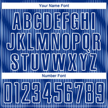 Load image into Gallery viewer, Custom Royal Light Blue-White Line Sublimation Soccer Uniform Jersey
