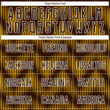 Load image into Gallery viewer, Custom Brown Gold-White Line Sublimation Soccer Uniform Jersey
