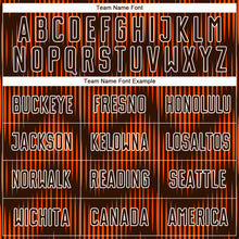 Load image into Gallery viewer, Custom Brown Orange-White Line Sublimation Soccer Uniform Jersey
