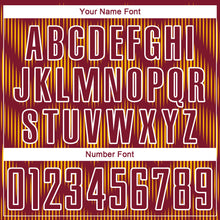 Load image into Gallery viewer, Custom Crimson Gold-White Line Sublimation Soccer Uniform Jersey
