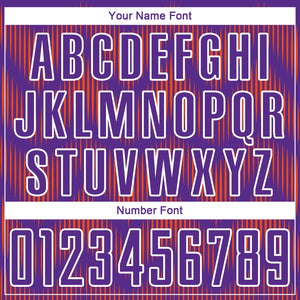 Custom Purple Orange-White Line Sublimation Soccer Uniform Jersey