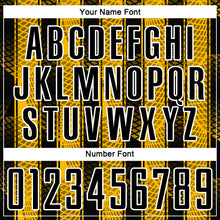 Load image into Gallery viewer, Custom Black Gold-White Abstract Network Sublimation Soccer Uniform Jersey

