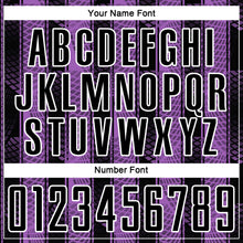 Load image into Gallery viewer, Custom Black Medium Purple-White Abstract Network Sublimation Soccer Uniform Jersey
