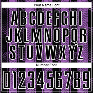 Custom Black Medium Purple-White Abstract Network Sublimation Soccer Uniform Jersey