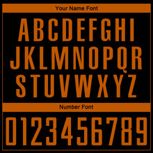 Load image into Gallery viewer, Custom Black Texas Orange Sublimation Soccer Uniform Jersey
