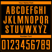 Load image into Gallery viewer, Custom Black Bay Orange Sublimation Soccer Uniform Jersey
