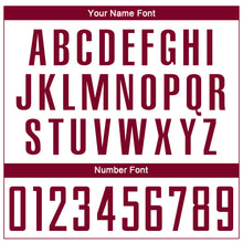 Load image into Gallery viewer, Custom White Maroon Sublimation Soccer Uniform Jersey
