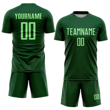 Load image into Gallery viewer, Custom Green Pea Green Sublimation Soccer Uniform Jersey
