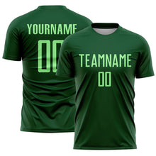 Load image into Gallery viewer, Custom Green Pea Green Sublimation Soccer Uniform Jersey
