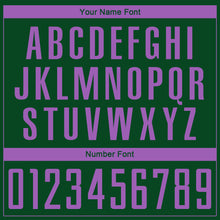 Load image into Gallery viewer, Custom Green Medium Purple Sublimation Soccer Uniform Jersey
