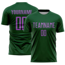 Load image into Gallery viewer, Custom Green Medium Purple Sublimation Soccer Uniform Jersey
