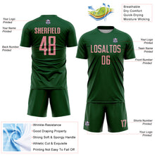 Load image into Gallery viewer, Custom Green Medium Pink Sublimation Soccer Uniform Jersey
