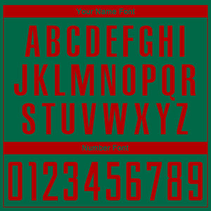 Custom Kelly Green Red Sublimation Soccer Uniform Jersey