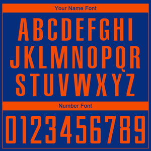 Custom Royal Orange Sublimation Soccer Uniform Jersey