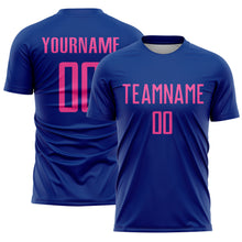 Load image into Gallery viewer, Custom Royal Pink Sublimation Soccer Uniform Jersey
