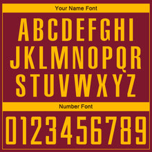 Load image into Gallery viewer, Custom Crimson Gold Sublimation Soccer Uniform Jersey
